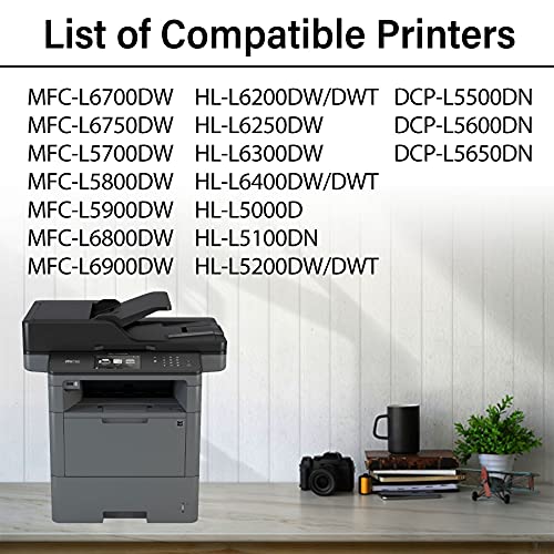 (Black,4-Pack) Compatible TN-850 High Yield Toner Cartridge Replacement for Brother TN850 HL-L5000D HL-L5100DN HL-L6250DW HL-L6300DW HL-L6400DW/DWT HL-L5200DW/DWT Printer Toner Cartridge