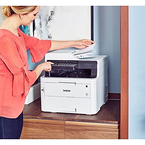 Brother MFC-L3750CDWB All-in-One Digital LED Color Wireless Laser Printer for Home Office - Print Copy Scan Fax - Auto 2-Sided Printing, 24 ppm, 600 x 2400 dpi, 50-Sheet ADF - Tillsiy Printer Cable