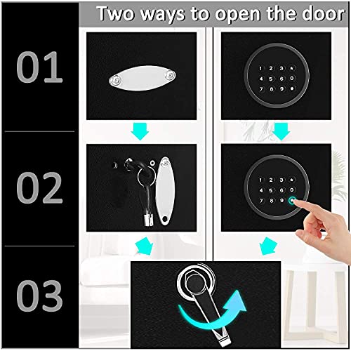 Rifle Gun Safe, Long Safes for Home and Pistols, Quick Access 4-Gun Electronic Gun Cabinet for Rifles and Shotguns, INVIE Gun Locker with Handgun Lockbox Slient Mode (Keyboard PIN Code)