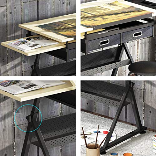 Tiltable Desk,with Adjustable Height for Art Design Drawing Writing Painting Crafting Drafting Work and Study (Size : A)