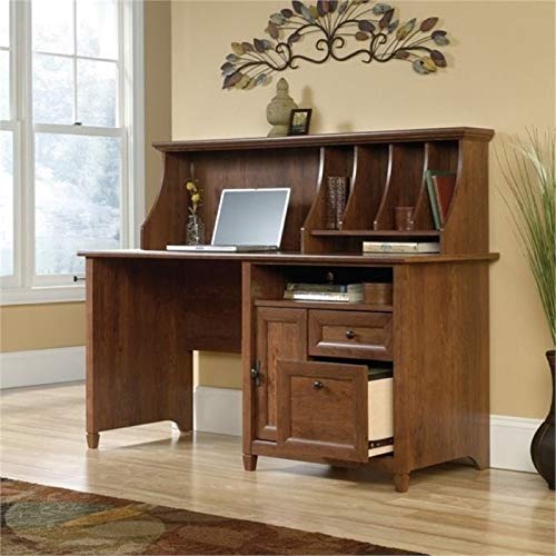 Bowery Hill Computer Desk with Hutch in Auburn Cherry