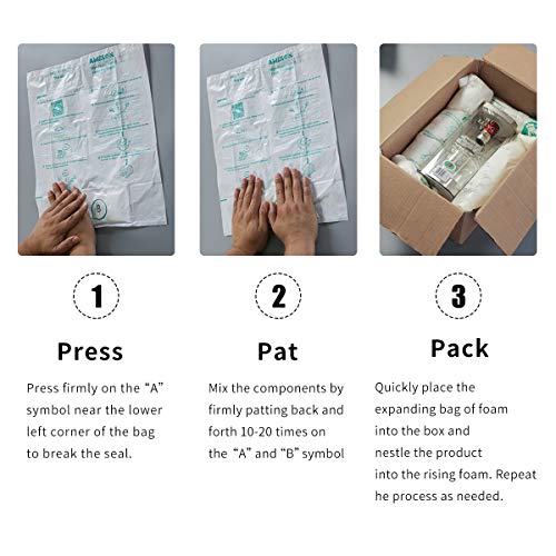 Foam bag For Packaging 100 PACK Handy Bags #10 14” x 16" Room Temperature Expanding Foam Bags 100 Pack