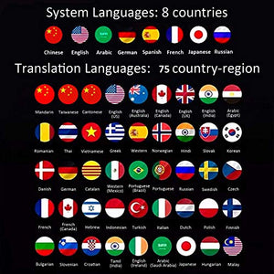 Vanford - Smart Voice Language Translator Device, 75 Languages Real-Time Translation, Image Recognition & Translating, Remote International Conference for Business Travel Learning (Black)
