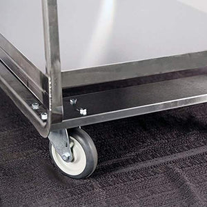 Lakeside Manufacturing Handler Series Utility Cart, Stainless Steel, 2 Shelves, 1000 lb. Capacity