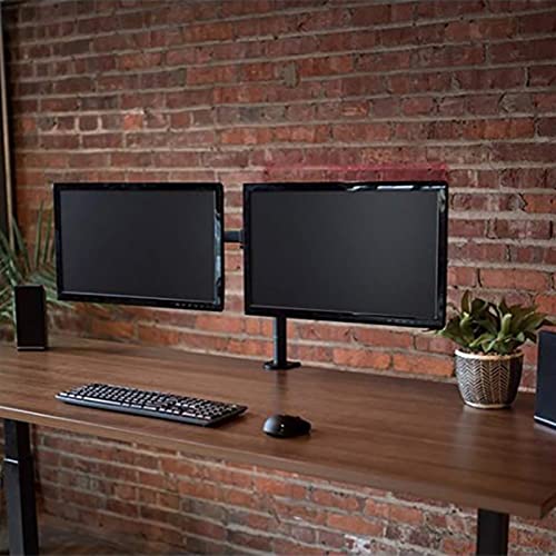 zlw-shop Dual Monitor Desk Mount Stand for 10-27" LCD LED Monitors, Ergonomic Full Motion Double Arms, Hold Up to 17.6 Lbs Each Arm, VESA 75x75/100x100mm