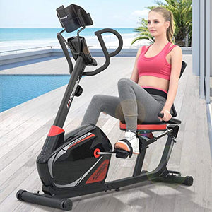 HARISON Magnetic Recumbent Exercise Stationary bike for Seniors 350 LBS Capacity with 14 Level Resistance