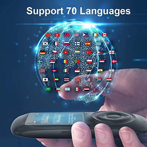 None Language Translator Device Portable 70 Languages Two Way Instant Voice Translator Smart Real-Time WiFi/Hotspot (White)