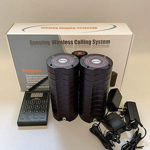 SHIHUI Wireless Calling System with 20 Coaster Pagers + 1 Keypad - Restaurant Office Guest Paging