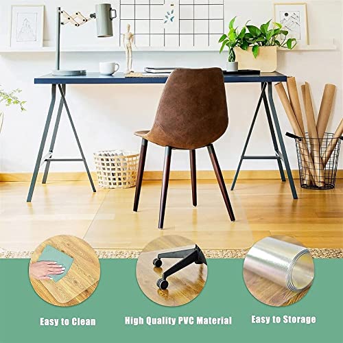 Clear Chair Mat, PVC Office Floor Protector Non-Slip Transparent Carpet Protector - 120x400cm