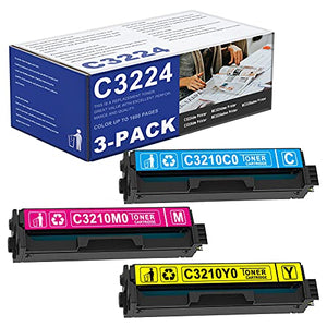 3 Pack(C/M/Y) C3210C0 C3210M0 C3210Y0 C3224 Remanufactured Toner Cartridge Replacement for Lexmark C3224dw C3326dw MC3224dwe MC3224adwe MC3326adwe Printer Toner.