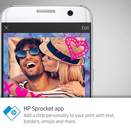 HP Sprocket Portable Photo Printer – Print Social Media Photos on 2x3 Sticky-Backed Paper – Gold (Z3Z94A)