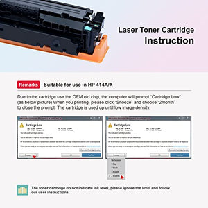 HIPAGE (with Chip) Remanufactured Toner Cartridge Replacement for HP 414X 414A W2020A W2021A W2022A W2023A for Color MFP M479fdw M454dw Printer (Black, Cyan, Magenta, Yellow, 4 Pack)