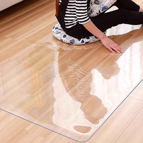 LOBUNS Floor Protector PVC Transparent 2mm Thick Area Rugs Clear Vinyl Plastic