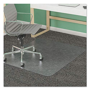 Deflect-O SuperMat Chair Mat for Medium Pile Carpet, 45x53 w/Lip, Clear
