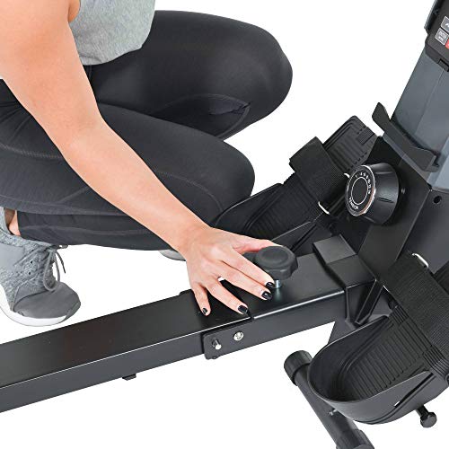 Women’s Health Men’s Health Bluetooth Rower Rowing Machine with 6 Month Free MyCloudFitness App, Black (1638)