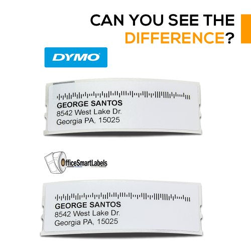 OfficeSmartLabels 1-1/8" x 3-1/2" Address Labels, Compatible with 30252 (100 Rolls - 350 Labels Per Roll)
