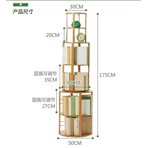 WASHLA Rotating Multi-Layer Bookshelf Storage Rack
