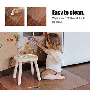 HOBBOY Transparent Hard-Floor Chair Mat - Non-Slip, Wear-Resistant, 1mm Thick - Clear Floor Protector for Hard Surface Floors - 61