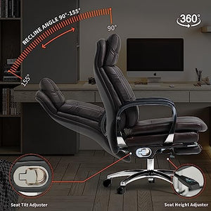 Kinnls Vane Massage Office Chair with Footrest
