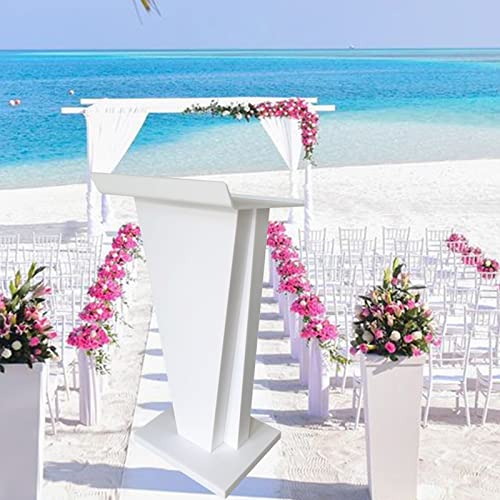 JOuan Acrylic Church Lectern Podium Stand - Portable 10mm Frosted Vertical Design