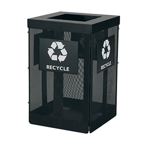 Safco Products 9936BL KD Trash Can, Black