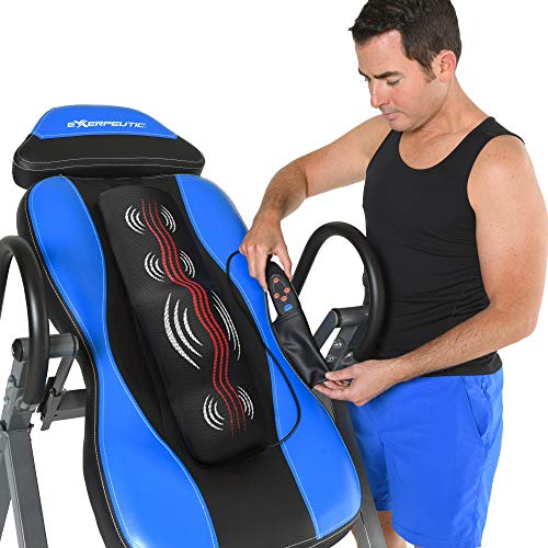 Exerpeutic Inversion Table UL Certified with Heat and Massage Therapy, Blue