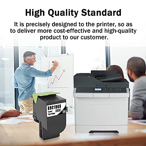 Compatible 3 Pack 801HK 80C1HK0 Black High Yield Toner Cartridge Replacement for Lexmark CX410de CX410dte CX410e CX310n CX310dn CX410 CX510 CX510de CX510dhe CX510dthe CX310 Printer Ink Cartridge.