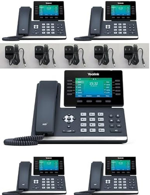 IP Phone Market Yealink T54W IP Phone [5 Pack] - Power Adapters Included