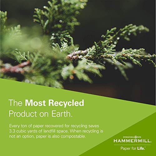 Hammermill Paper, Great White 30% Recycled Printer Paper, 8.5 x 11 Paper, Letter Size, 20lb, 92 Bright, 1 Pallet, 40 Cases (086700P) LOADING DOCK DELIVERY