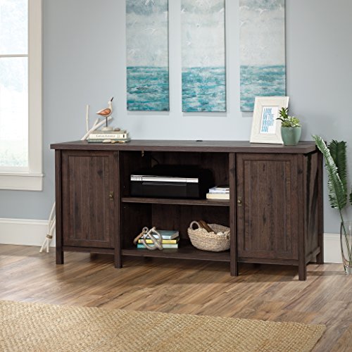 Sauder 422984 Costa Credenza, L: 65.12" x W: 21.89" x H: 30.00", Coffee Oak Finish