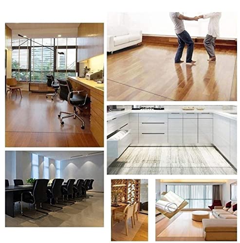 MLYYJH Clear Vinyl Plastic Floor Mats - Non Slip Transparent Carpet Doormat Office Chair Pads Protector - Kitchen Deep Pile Rugs Protect - Various Sizes Available