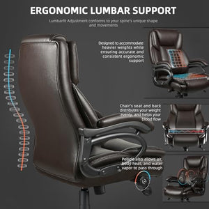 VITESSE 500lbs Heavy Duty Office Chair with Ergonomic Lumbar Support