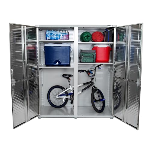 Seville Classics Metal Storage Cabinet Locker Organizer 60" W x 24" D x 72" H