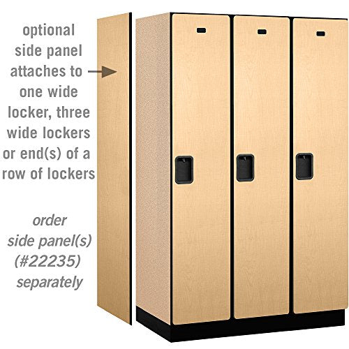 Salsbury Industries Extra Wide Designer Wood Locker - 1-Tier, 6ft H x 21in D, Maple