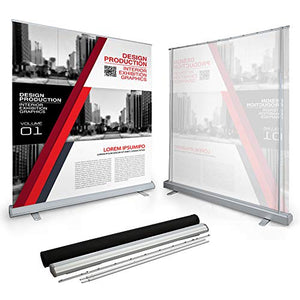 Vispronet - 79in. x 117in. Retractable Banner Stand Height-Adjustable for Trade Shows, Retail Displays and More - Stand Only, No Banner