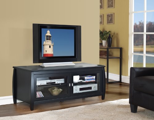 TechCraft SWBL48 48-Inch Wide Flat Panel TV Credenza - Black