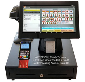 POS Retail Point of Sale System Includes a Large Commercial Grade 14 Inch Touch Screen Tablet, Scanner, Printer and Drawer. Online Inventory Management with In Depth Sales Analysis Simplifies Your Job