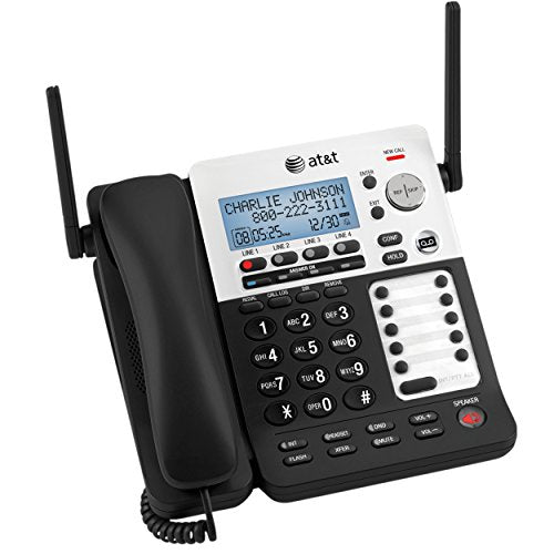 AT&T SynJ SB67158 DECT 6.0 4-Line Corded/Cordless Small Business Phone System with Answering System