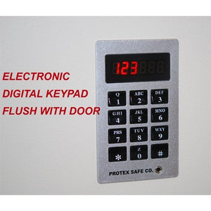 Protex PWS-1814E Electronic Keypad Wall Safe, 5.25",Beige