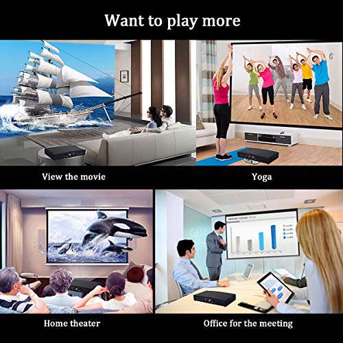 Mini Projector, MMTX VK25 Upgraded Portable Professional Video Projectors with 2000 Lumens, 1080P Full HD 8400mAh Rechargeable LED Projector with HDMI, 3D, USB, WiFi for Home Theater Party Business