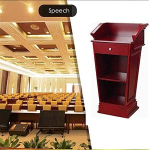 None Standing Lectern Podium Solid Wood Conference Reception Desk