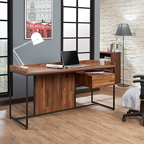 Acme Sara Desk, Walnut & Sandy Black