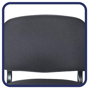 CLATINA Set of 5 Stackable Black Fabric Reception Chairs