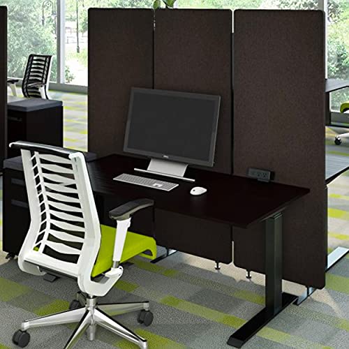 S Stand Up Desk Store ReFocus Freestanding Acoustic Room Divider Office Partition (Ash Grey, 72" x 66", Zippered 3-Pack)