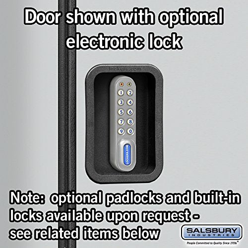 Salsbury Industries Gray 4-Tier Extra Designer Wood Locker - 6ft H x 24in D