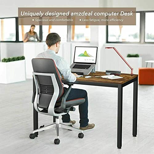 Laptop Desk 40 Inch Laptop Desk Desktop PC Desk with Adjustable Floor Protector Sturdy Metal Frame Modern Office Study Workstation Writing Desk, Easy to Assemble Home Office desks