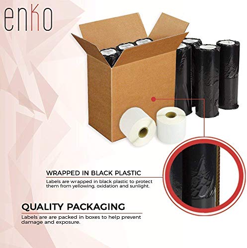 enKo Dymo 4XL Labels 4 x 6" 1744907 Compatible for Dymo Labelwriter 4XL Shipping Label Thermal Printer (50 Rolls, 11,000 Labels)