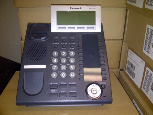 Panasonic KX-DT346-B 24-Button 6-Line Backlit LCD Display Digital Telephone, Black