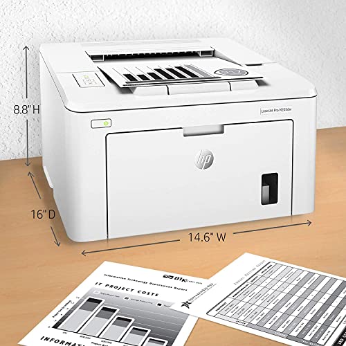 HP Laserjet Pro M203dw Wireless Laser Printer, Compatible with Alexa (G3Q47A)， Print Scan Copy Fax，Auto 2-Sided Printing，Ahaghug Printer Cable.