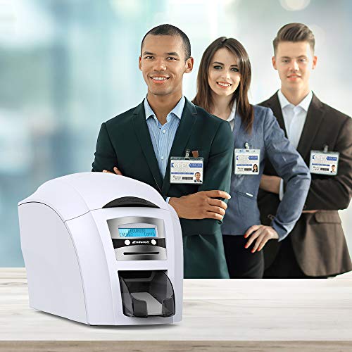 Magicard 300 Dual-Sided ID Card Printer & Supplies Bundle Badge Maker Machine (3300-0021)